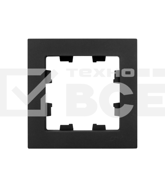 Рамка 1 - местная Эпика EKF UP1-FPB-01 черная, пластик