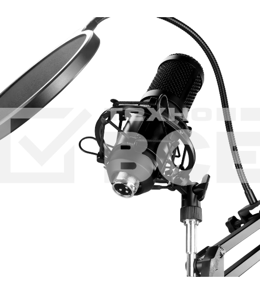 Микрофон проводной Оклик SM-600G 2.5м черный