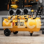 Компрессор безмаслянный малошумный Denzel DLS 1800/100,1800 Вт, 3х600, 100 л, 345 л/мин, фото3