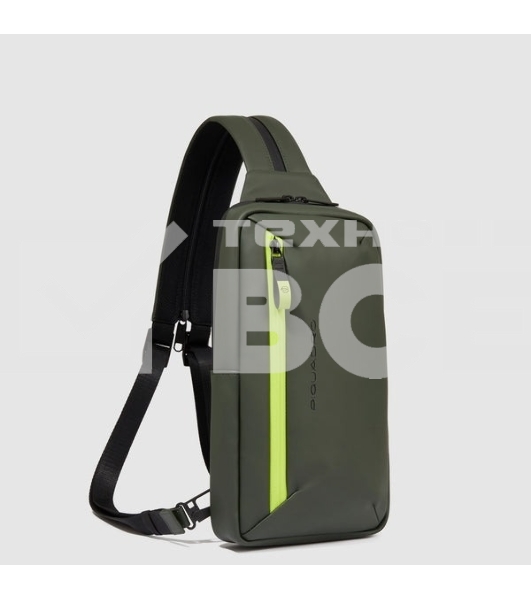 Рюкзак слинг Piquadro Corner 2.0 CA6466C2OW/VE зеленый полиэстер