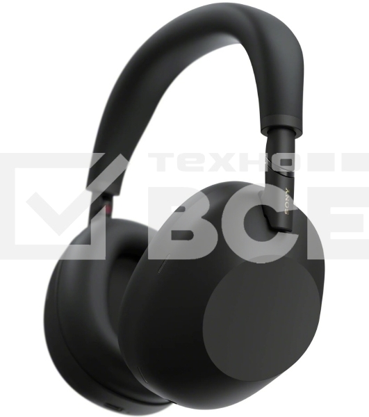 Беспроводные/проводные наушники Sony WH-1000XM6 черный, полноразмерные, Bluetooth + проводной, адаптивное активное шумоподавление, до 40 ч