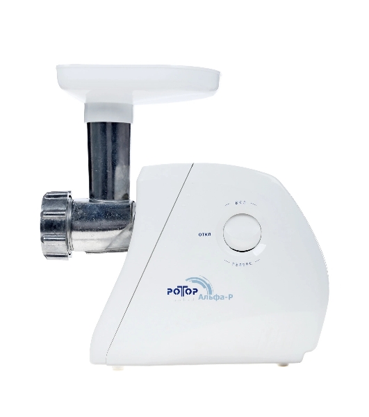Мясорубка электрическая Ротор Альфа ЭМШ 35/250-2 белый, 1500 Вт, 0.6 кг/мин, защита от перегрузки, насадки - 4