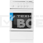 Плита Газовая De Luxe 506040.14г (кр) ЧР белый (стеклянная крышка) реш.чугун, фото2