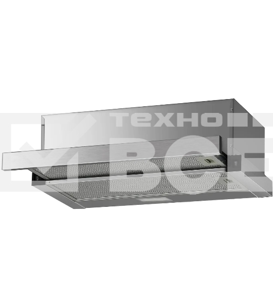 Вытяжка встраиваемая Hyundai HBH 6230 IX нержавеющая сталь управление: кнопочное (1 мотор)