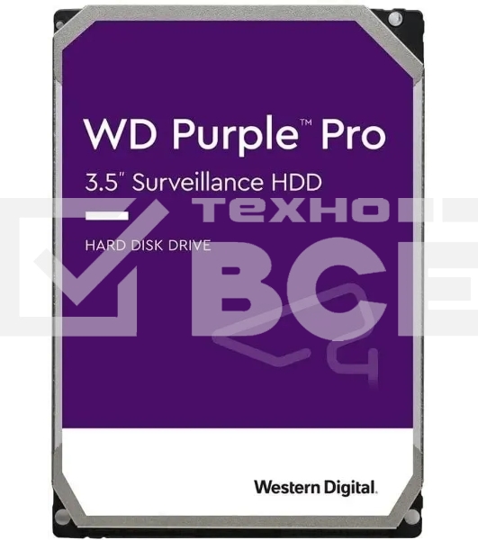 Жесткий диск Western Digital Purple Pro 14TB (WD142PURP) {Serial ATA III, 7200- rpm, 512Mb, 3.5