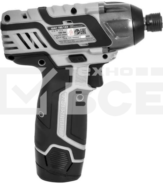 Ударный аккумуляторный шуруповерт ИНТЕРСКОЛ ШАУ-100/12Э (картон, без аккум. и ЗУ)