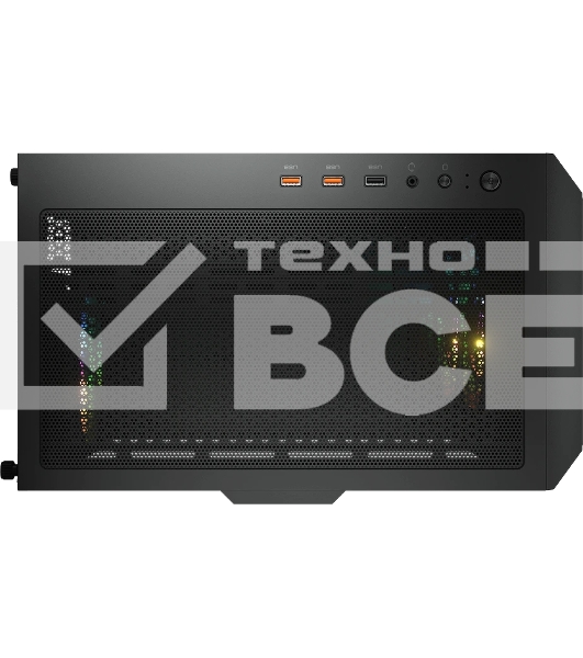 Компьютерный корпус Cougar Airface RGB Black, 2х140мм + 1x120мм ARGB Fan, ARGB Fan Hub, без БП, черный, ATX