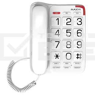 Телефон проводной Maxvi CB-01 белый