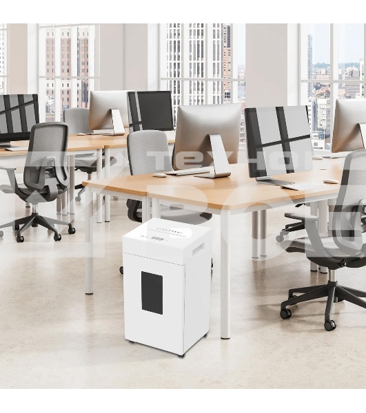 Шредер Cactus CS-SH-K9 белый (секр.P-4) перекрестный 15лист. 48лтр. скрепки скобы пл.карты