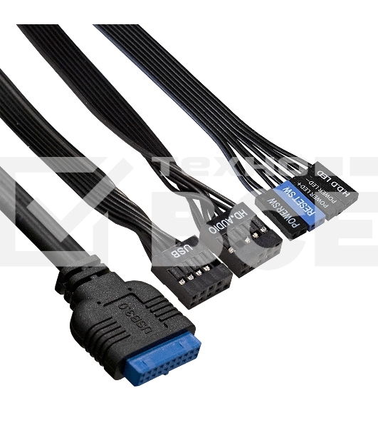 Компьютерный корпус Miditower ExeGate EX290190RUS AA-442U2-AA500 (ATX, AA500 8 см, 1хUSB+2хUSB 3.0, аудио, черный)