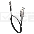 Дата-кабель Maxvi MC-21L USB-Lightning 2.4А, 1м, black-grey, фото2