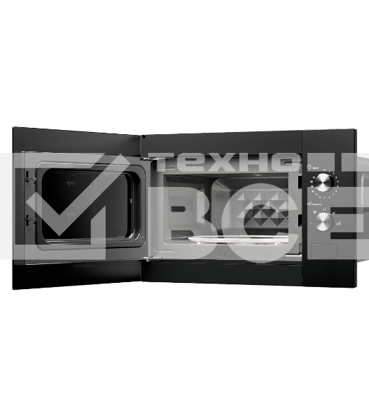 Встраиваемая микроволновая печь MONSHER MMH 1015 Noir, High-Tech, 15 л, мощность 600 Вт, 5 уровней мощности, размораживание, поворотное управление, черный