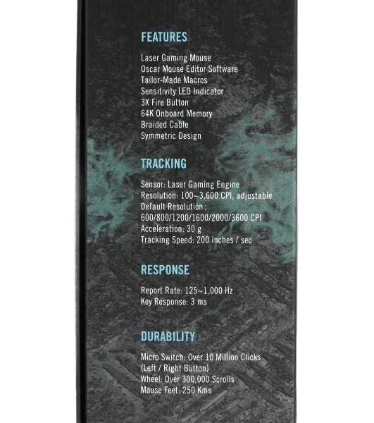 Мышь проводная A4Tech XL-750BH черный, 3600 dpi, USB, кнопки - 7