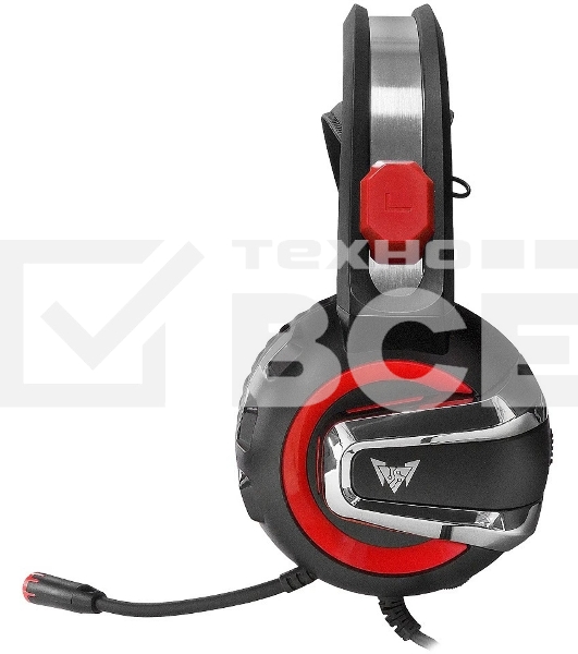 Гарнитура Crown CMGH-3000 чёрный/красный, проводная, подсветка