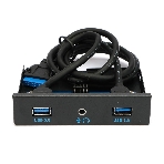 Планка на переднюю панель Gembird FP3.5-USB3-2A-HDA, USB, 2xUSB-A 3.0 + 1xJack 3.5мм, 3.5', фото 1