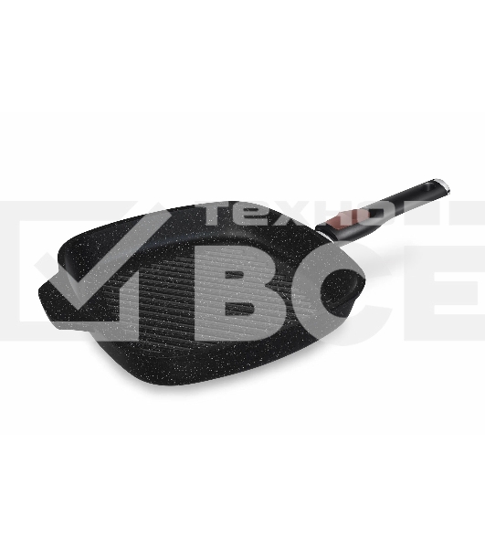 Сковорода-гриль квадратная 28 литая Индукция Гранит с/р