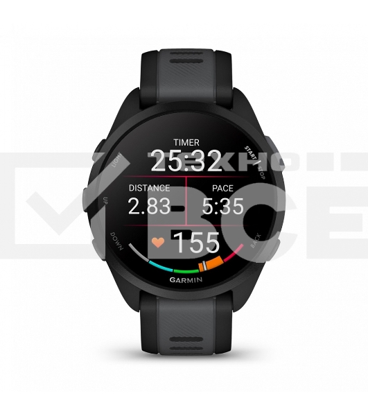 Смарт-часы Garmin Forerunner 165 черный, серый ремешок 43мм