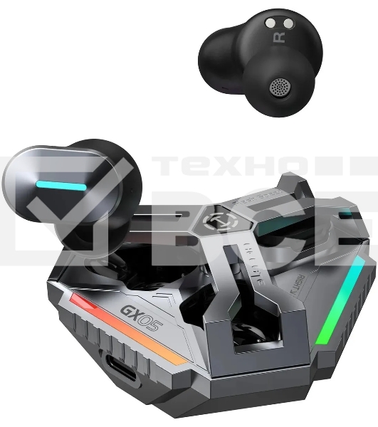 Наушники с микрофоном Edifier GX05 серый вкладыши BT в ушной раковине