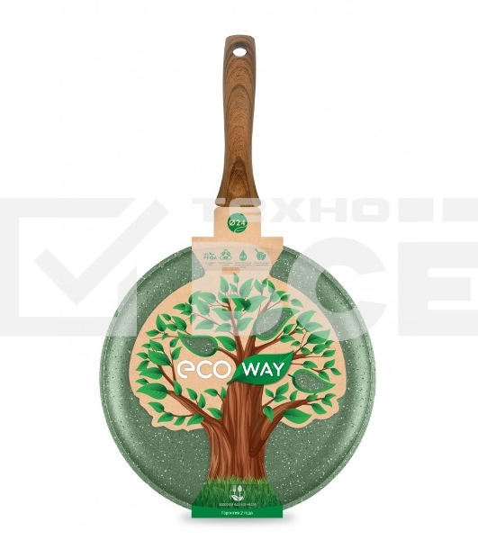 Сковорода блинная 24 НЕВА МЕТАЛЛ ПОСУДА EW6224 ECO WAY н/р