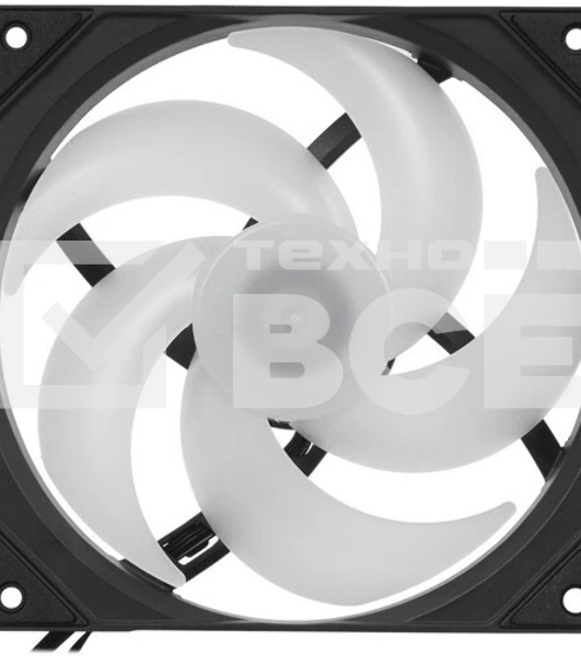 Вентилятор Powercase M53-14 ARGB черный 140x140x25mm (PWM, 80шт./кор, 4pin PWM (M+F)+ 3pin ARGB (M+F), 600-1800±10% об/мин)