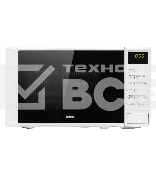 Микроволновая печь BBK 20MWS-728S/W белый/черный, 20 л, 700 Вт, переключатели - сенсор