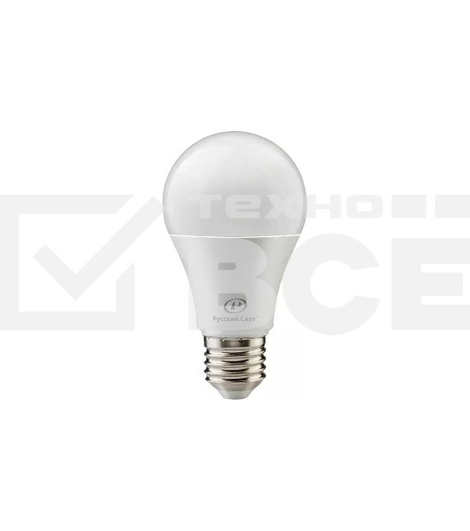 Лампа светодиодная RS A60 E27 15W 220-240V 6500К 15Вт 1500лм Ra 90 грушевидная Русский Свет 15010345045