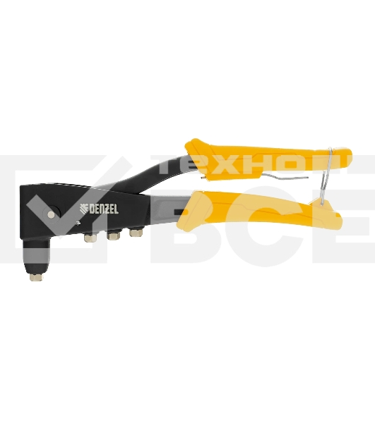 Заклепочник ручной Denzel 255 мм, литой, усиленный, заклепки 2,4-3,2-4,0-4,8 мм