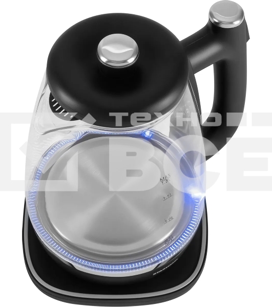 Чайник электрический Starwind SKG4041 1.8л. 1800Вт черный корпус: стекло