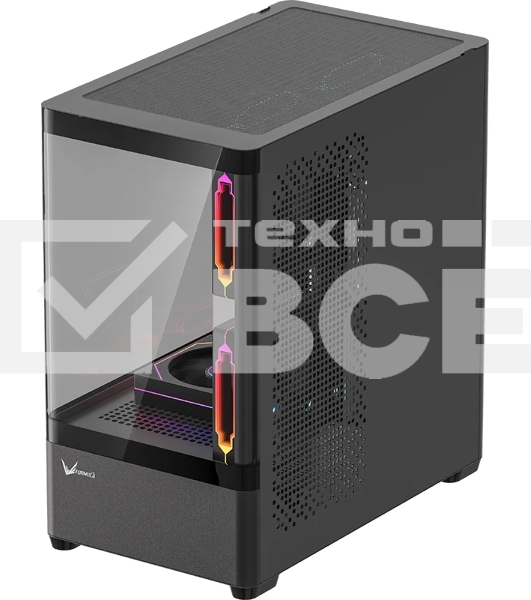 Корпус Formula Crystal U1M черный без БП mATX 1xUSB3.0 1xUSB3.1 audio bott PSU