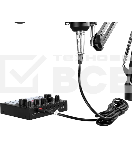 Микрофон проводной Оклик SM-600G 2.5м черный