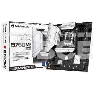 Материнская плата Maxsun Terminator B760M D4, LGA 1700, Intel B760, 4xDDR4, 4xSATA, 3xM.2, 1xPCIe 5.0 x16, 1xPCIe 3.0 x4, 1xHDMI, 1xDP, 1x 2.5Gb LAN, 2xUSB-A 3.2 Gen 1, 6xUSB-A 2.0, 3x3.5 мм, 5.1, M-ATX