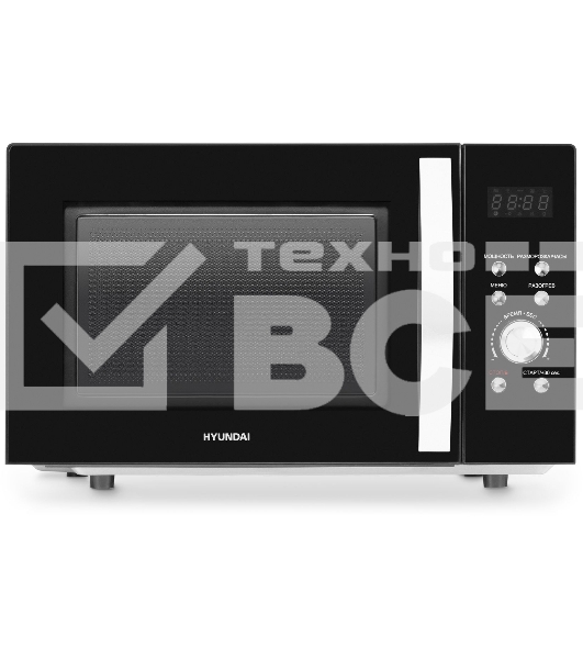 Микроволновая печь Hyundai HYM-D2078 черный 23л 800Вт кнопки, поворотный механизм