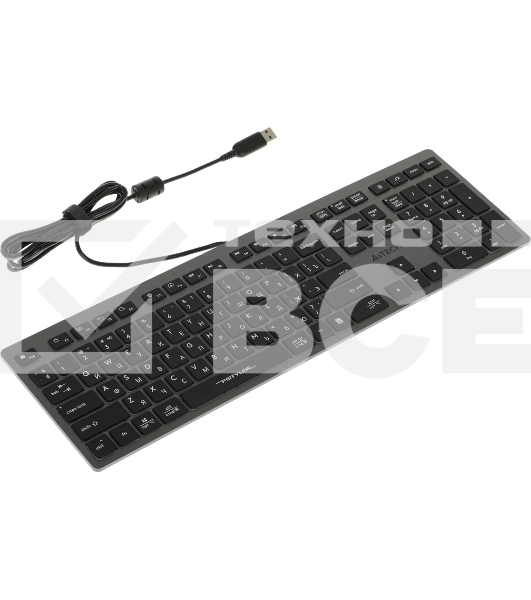 Клавиатура A4Tech Fstyler FX60H проводная, USB, серый/белый