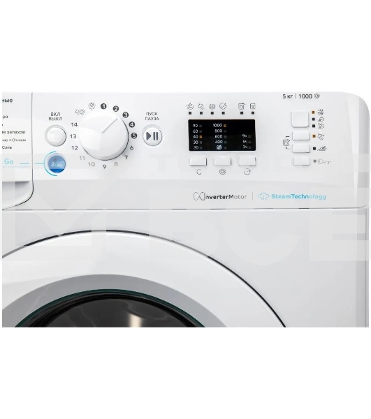 Стиральная машина Indesit BWSA 5109 WWV белый, загрузка фронтальная 5 кг, 1000 об/мин., класс: А