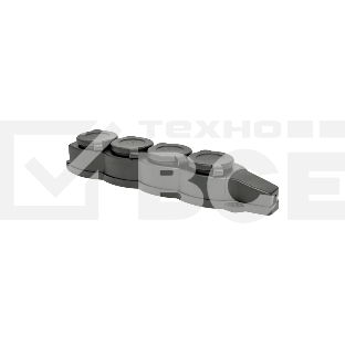 Розетка EKF RPS-020-16-230-44 PROxima четырехместная с защитными крышками каучуковая 230В 2P+PE 16A IP44