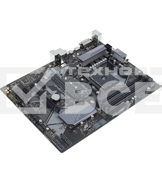 Материнская плата ASUS PRIME B450-PLUS, AM4, AMD B450, 4xDDR4, 6xSATA, 1xM.2, 1xPCIe 3.0 x16, 1xPCIe 2.0 x4, 3xPCIe x1, 1x 1Gb LAN, 2xUSB 3.2 Gen 1, 2xUSB 3.2 Gen 2, 1xUSB 2.0, 3x3.5 мм, 7.1, ATX