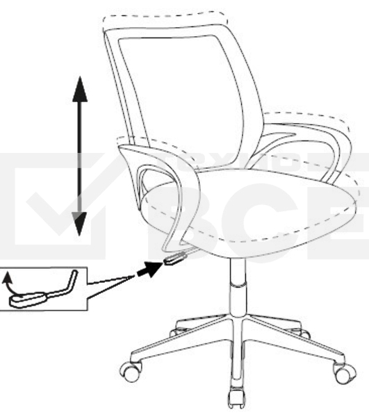 Кресло компьютерное Бюрократ CH-W695NLT TW-06A TW-13A розовый, сетка/ткань, крестовина пластик, пластик белый