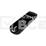 Флеш диск Maxvi P3 64GB USB 2.0 black, монолит с колпачком, ABS пластик, фото 1