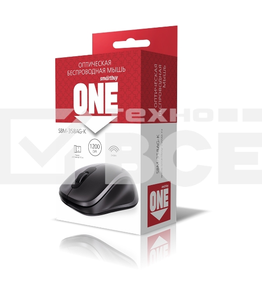 Мышь беспроводная Smartbuy (SBM-358AG-K) ONE черная