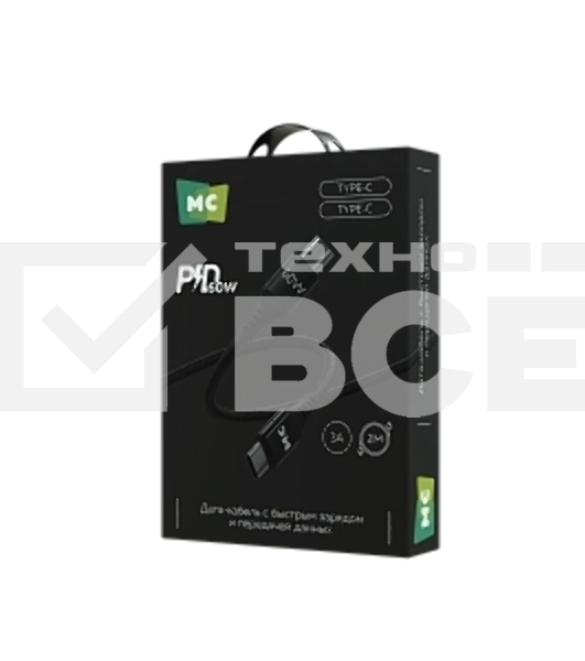 Кабель MORE CHOICE (4620202554093) K69aa 2м USB 3.0A PD 60W для Type-C Type-C- 2м, черный