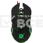 Мышь проводная Defender Draglen GM-907 черный, 7200 dpi, USB, кнопки - 6, фото 1