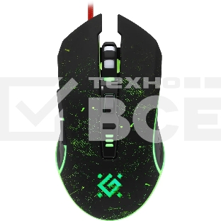 Мышь проводная Defender Draglen GM-907 черный, 7200 dpi, USB, кнопки - 6