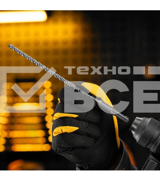 Бур по бетону Denzel цельная крестовая пластина, 6x215 мм, SDS PLUS