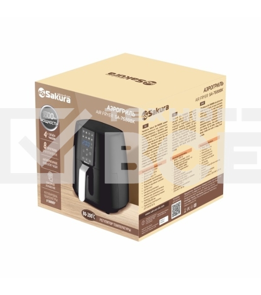 Аэрогриль Sakura SA-7688BK 4л,таймер