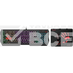 Комплект клавиатура+мышь A4Tech Bloody B1700 проводной, USB, 6000 DPI, чёрный