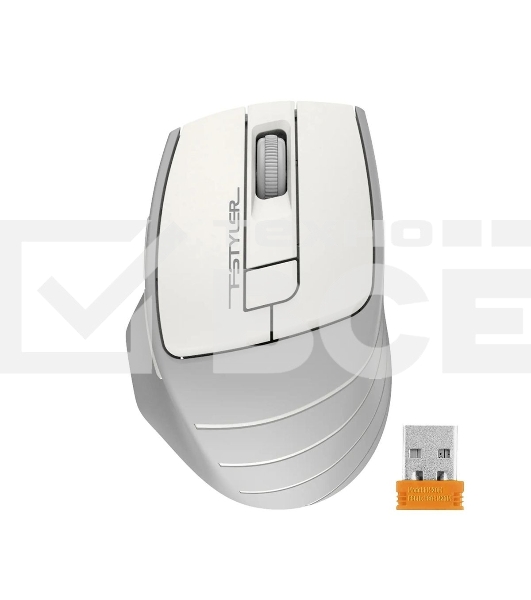 Мышь беспроводная A4Tech Fstyler FG30 белый/серый, 2000 dpi, радиоканал, USB, кнопки - 5