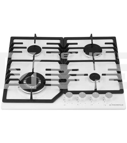 Газовая варочная панель Maunfeld EGHE.64.43CW/G, 4 конфорки, эмалированная сталь, белый