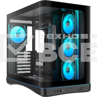 Корпус SAMA V62S, Midi-Tower, чёрный, 4 x 120 мм