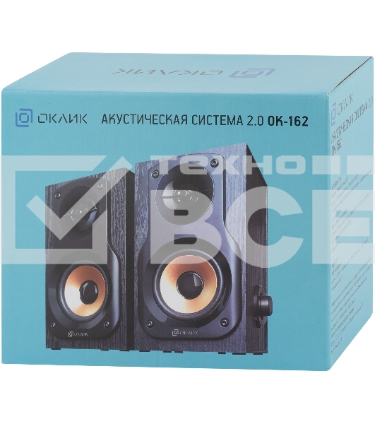 Колонки Oklick OK-162 2.0 темное дерево 8Вт