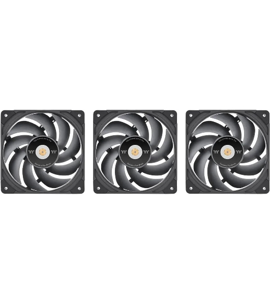 Комплект вентиляторов для корпуса Thermaltake TOUGHFAN EX12 Pro (3 шт.) черный, 120 мм, 2000 об/мин, 29.8 дБ, 4 pin